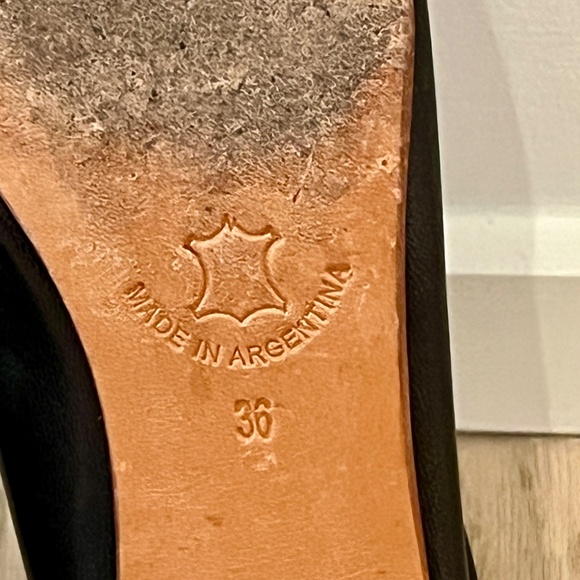 Martiniano Black Leather Booties in Size 36 - Picture 5 of 6